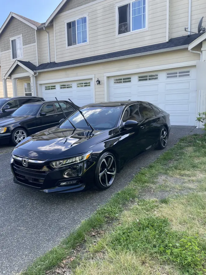 Black Honda Accord detailed and shining